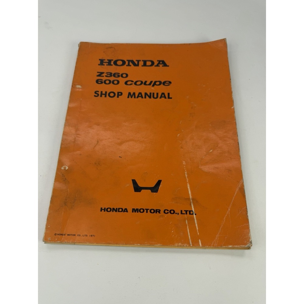 1971 Honda Z360 600 Coupe OEM Factory Shop Service Repair Manual